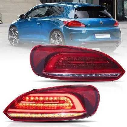 Диодни стопове за VW SCIROCCO от 2009-2014 с бягащ мигач - червени