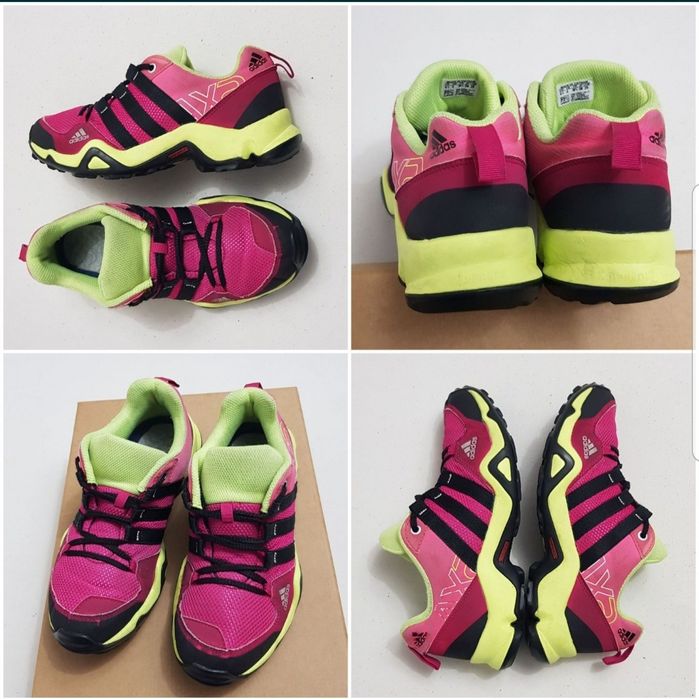 Adidas Outdoor Ax 2 K Lace Up Hiking Sneakers, EU 36 2/3, Traxion