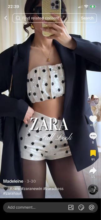 Нови с етикет комплекти на Zara