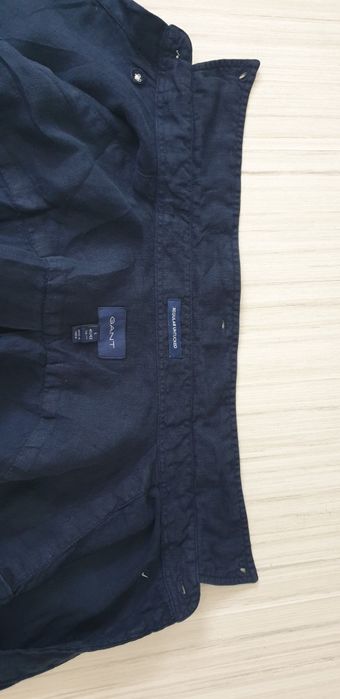 Gant 100% Len / Regular  Fit Mens Size L ОРИГИНАЛ! Мъжка Ленена Риза!