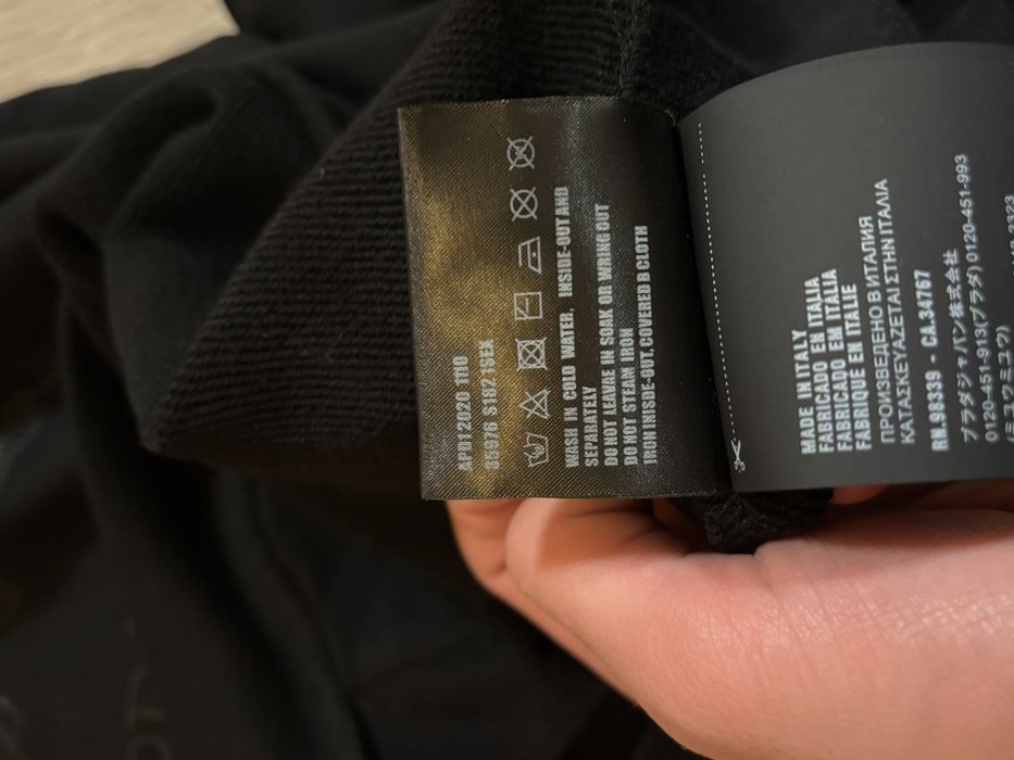 Vand Hanorac Prada- Logo Print Cotton- Black