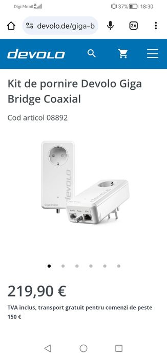 Kit internet Devolo Giga Bridge MT3204