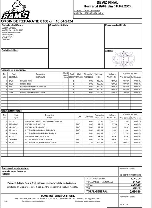 Aprilia Tuono V4 RR APRC 2016