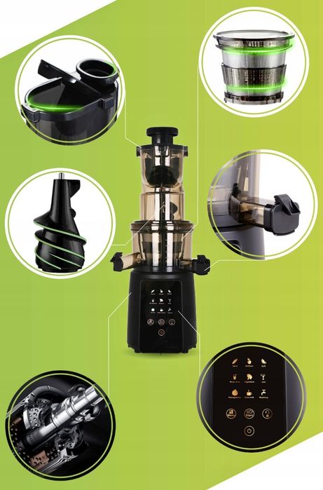 сокоизстисквачка  матов черен дизайн пълен к-т