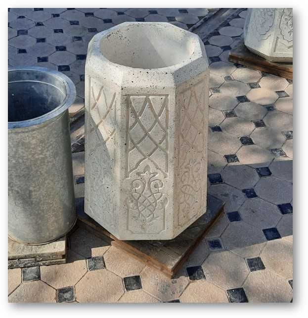 Skameyka, urna, latoklar / Скамейка мраморная