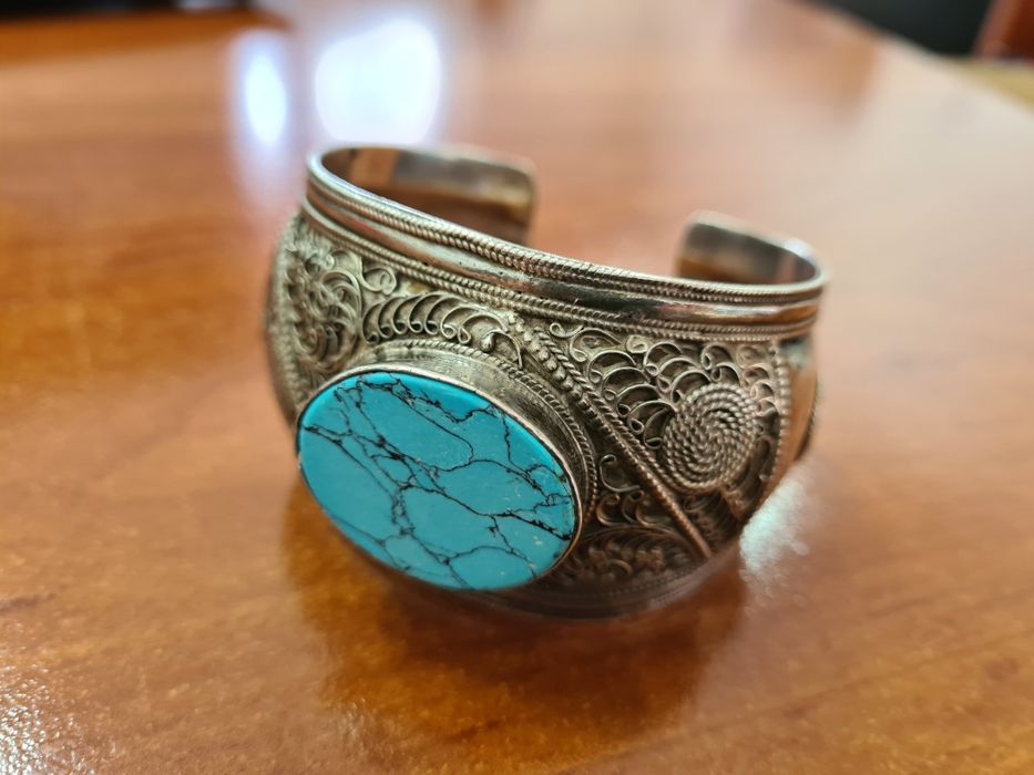 Bratara etnica masiva argint 925 veche