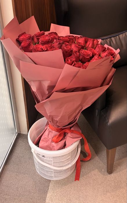 Свежий букет роз