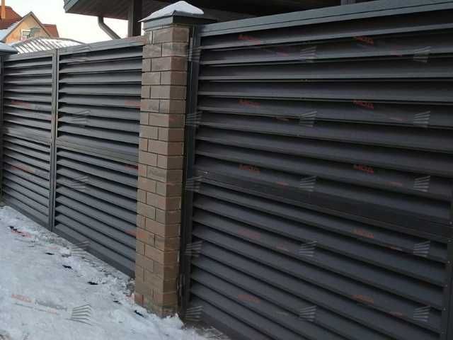 Забор жалюзи горизонтальный