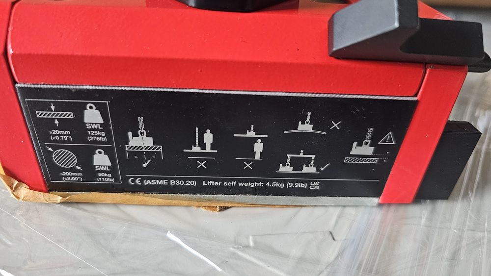 Eclipse Ultralift LM0125 е мощен магнитен повдигач магнит 125кг