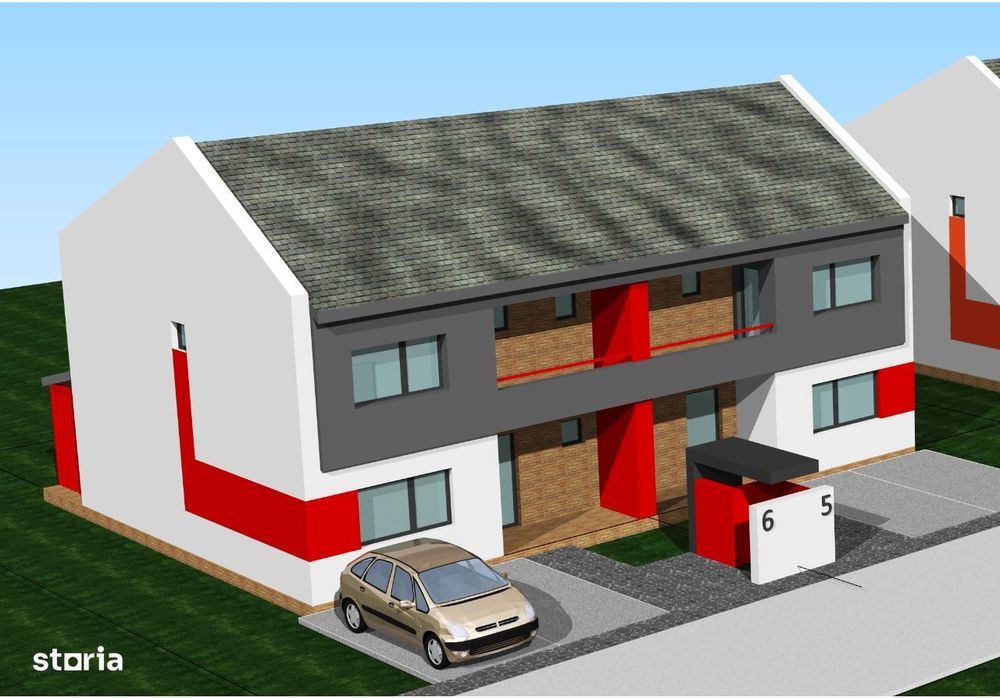 Zona str. Victoriei (str. Crizantemelor) = case tip duplex P+E
