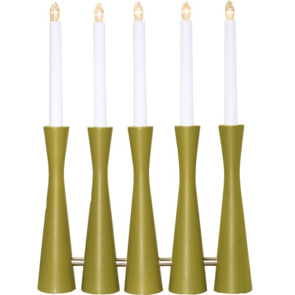 LED свещник.5 свещи. 42 см работи на ток.