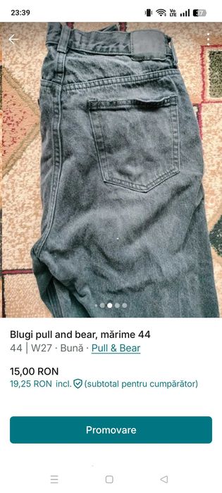 Blugi dama pull and bear mărime 44