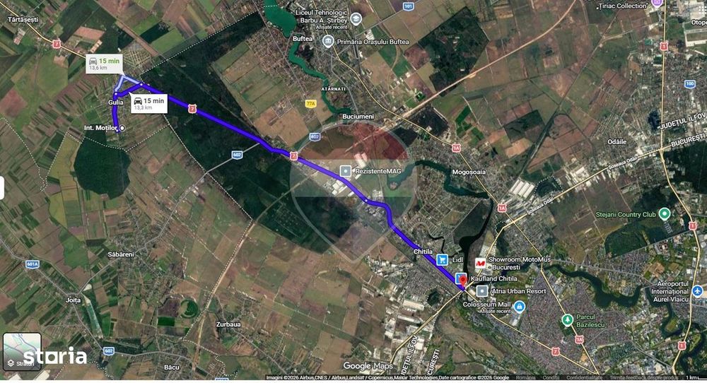 Teren 525 mp si constructie 54 mp in Gulia la 15 min de Bucuresti