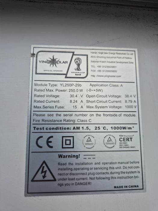 Panouri solare cristaline silicon