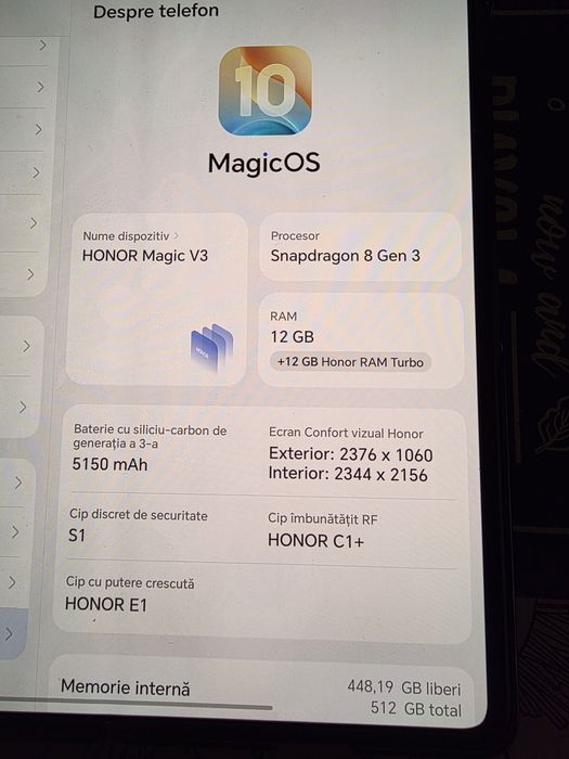 Honor Magic  V3  +12 GB RAM Turbo