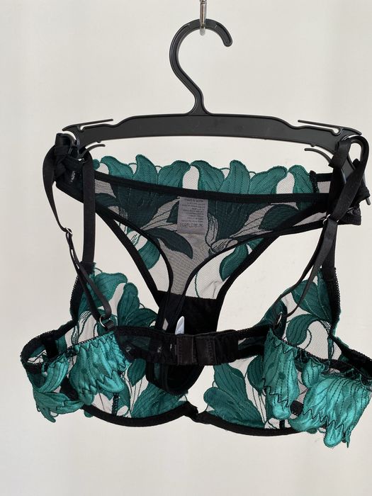 Комплект прозрачно бельо с дантела ново