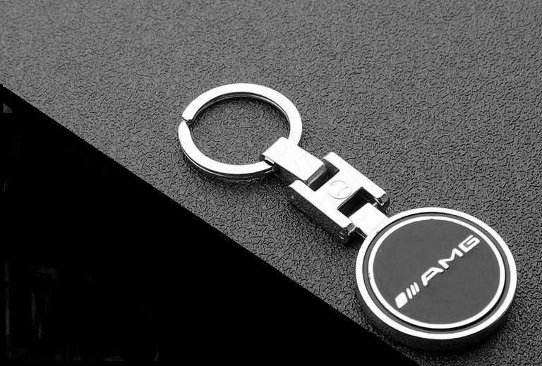 ключодържател Мерцедес Mercedes AMG class метален кръгъл черно сиво