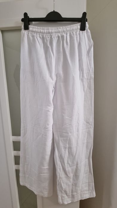 Rochie Zara verde xxl si pantalon alb bumbac