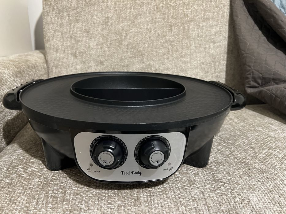 Grătar Electric și Hot Pot 2 în 1 Food Party – Nou, accesorii incluse