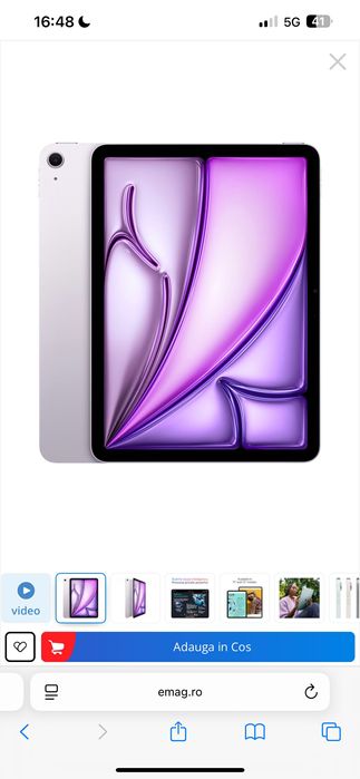 iPad Air 11 - inch (M3) 256GB PURPLE
