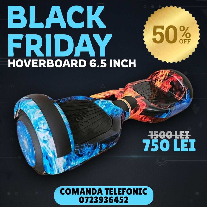 Hoverboard copii 8inch NOU | GARANTIE -50% blackfriday 6.5 / 10 inch