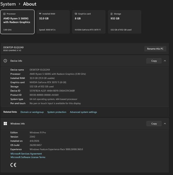 Pc Gaming Ryzen 5 Rtx 3070ti 16gb dd4 512m2