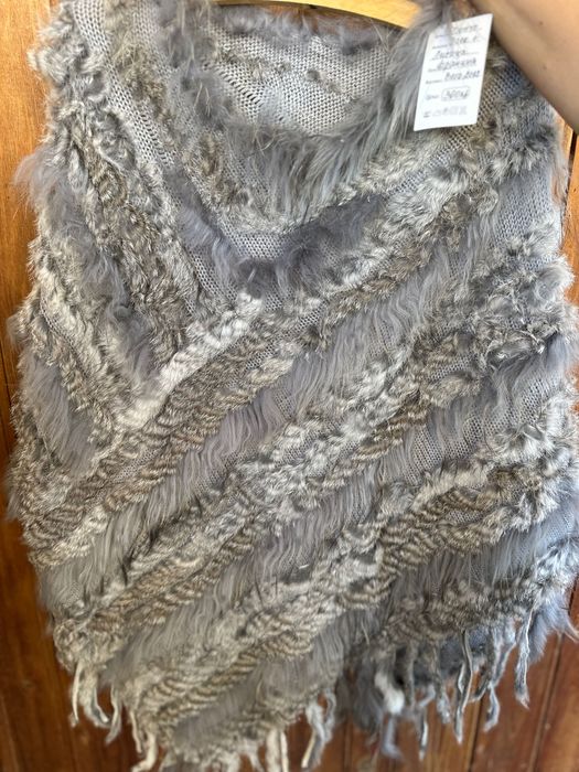 Пончо от естествен косъм