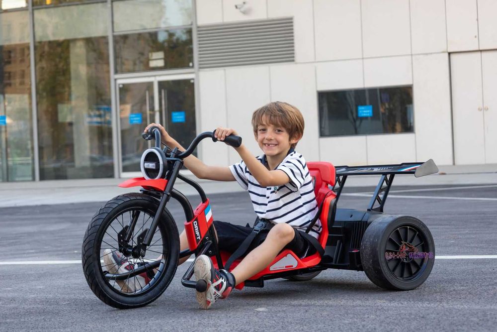 Tricicleta electrica cu functie Drift Kinderauto BJSX2338 2x 250W RED