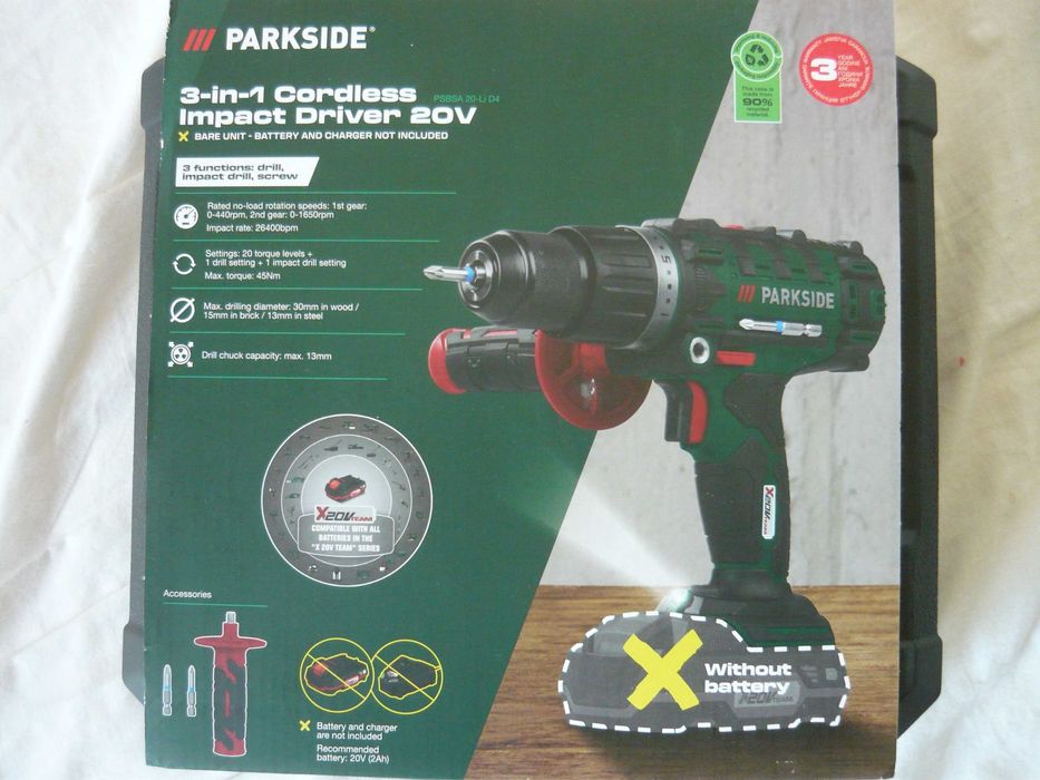Încărcător Parkside 20 V rapid 4.5 A cu ventilator NOU garanție