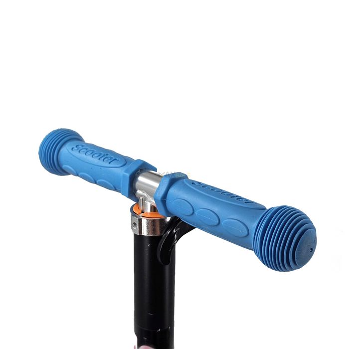 Детска триколка тротинетка синьо / многоцветно с 3 светещи колела