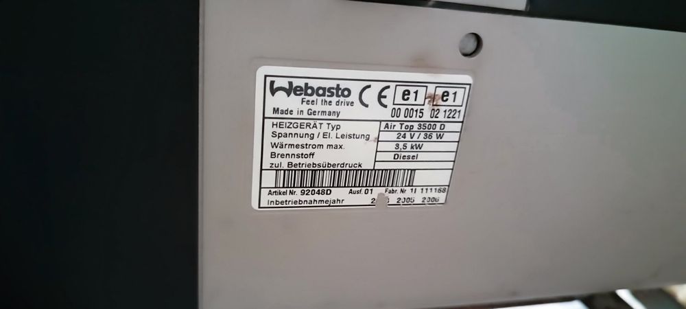 Webasto 3500 стационарно