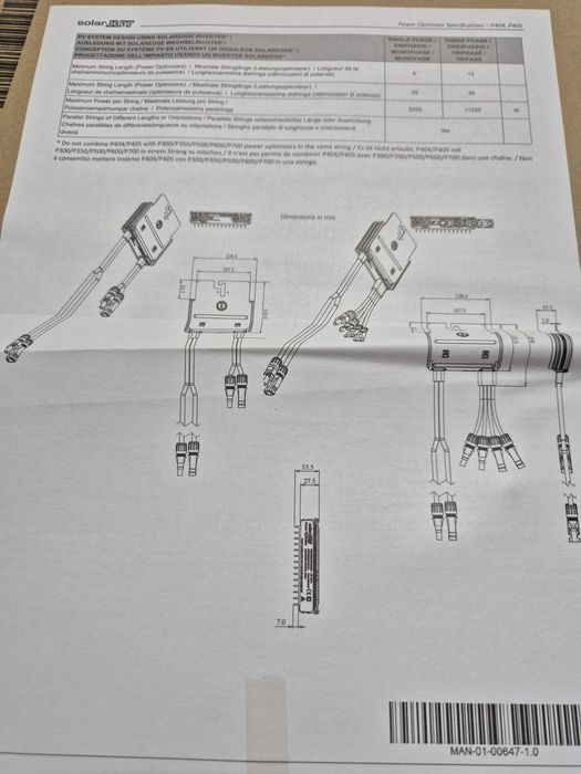 Optimizator panouri solare SOLAR EDGE