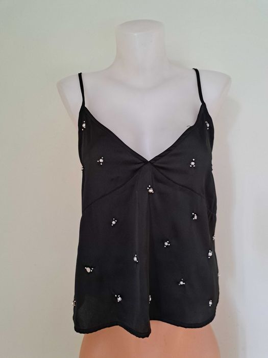 Нов дамски потник, топ с перли Zara Зара