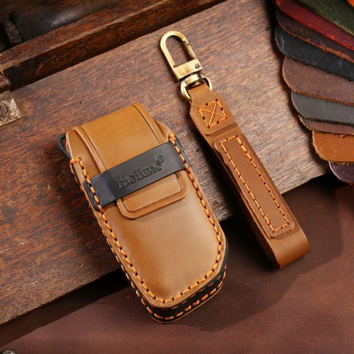 Предпазен калъф за ключ от естествена кожа за BMW i7 X7 IX 735Li 740Li