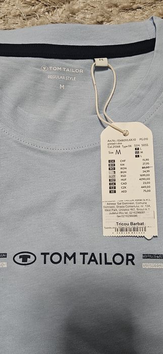 Vand tricou NOU TOM TAILOR