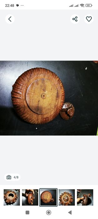 Vand opritor carti cuva pacii sculptata manual lemn masiv