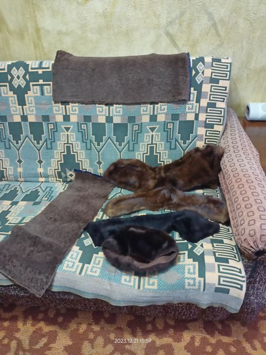 Меха.  Воротники. Отрезв цигейки.