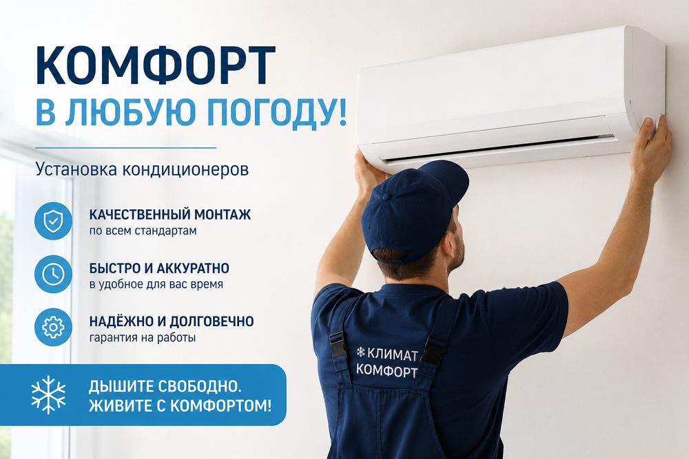 Профессиональная установка кондиционера