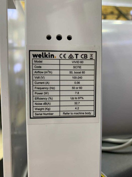 Рекуператор воздуха Welkin Vivid60 + САМЫЕ НИЗКИЕ ЦЕНЫ + Доставка