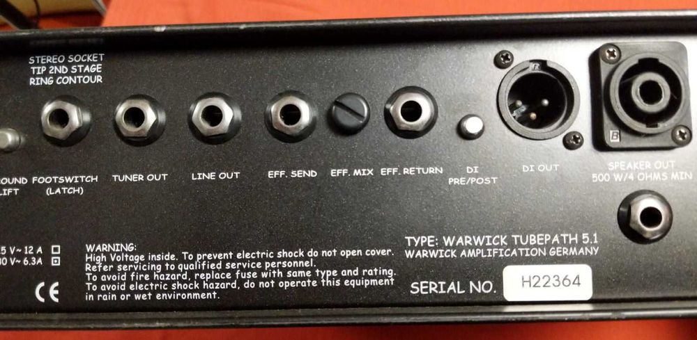 Amp. Bass + Boxa 6x10" - Warvick