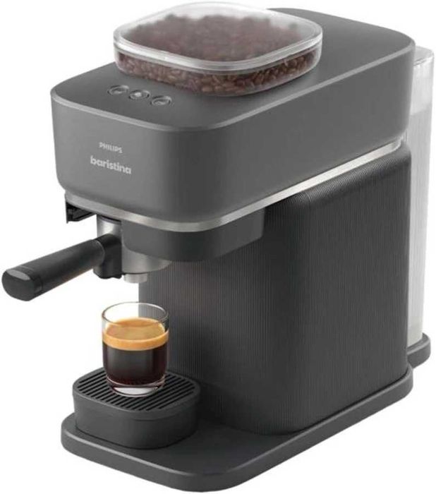 Espressor Philips Baristina BAR300/60, 1500W, 16 bar, 1.2 L, presiune exacta, dozaj precis, tava detasabila, negru