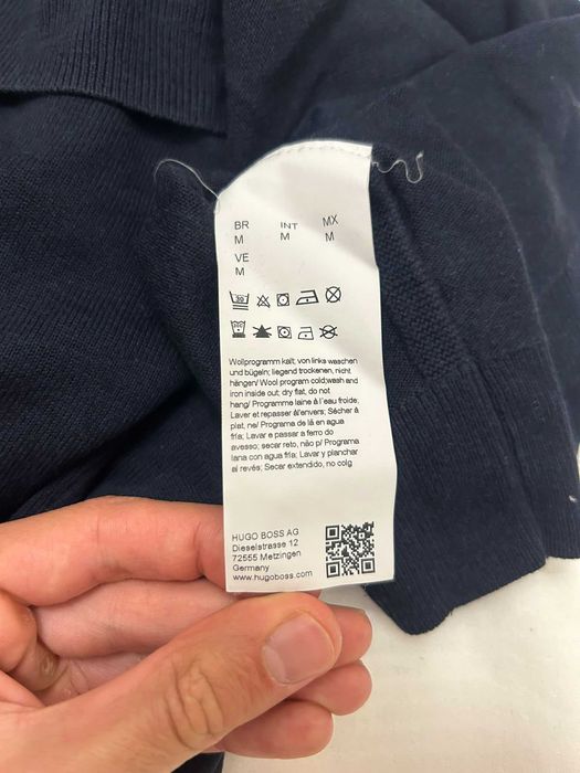 Pulover Hugo Boss bărbați bleumarin, Slim Fit, bumbac, Mărimea M