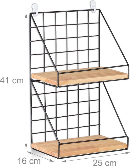 стенен стелаж на 2 нива ,метален , стелаж за подправки или разтенияв
