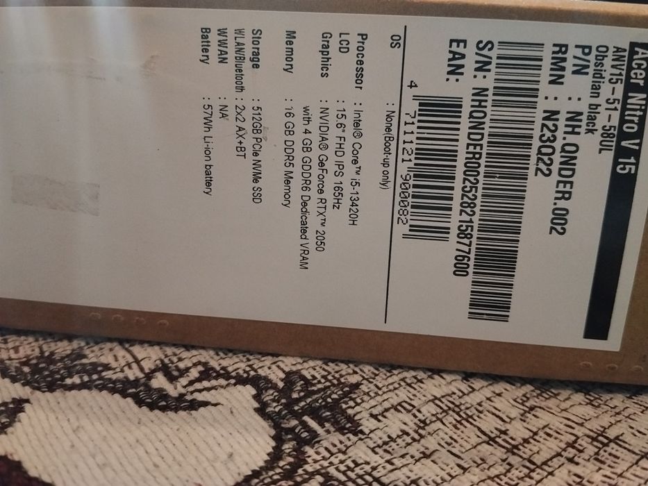 Ноутбук Acer nitro v15