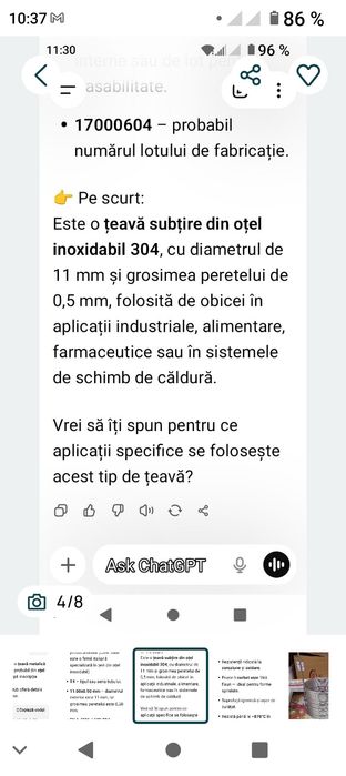 Vând serpentină inox