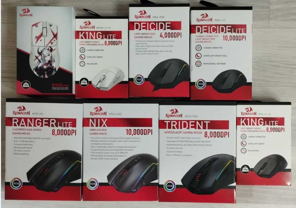 Мышки REDRAGON Беспроводные 3 вида подключения офицальные