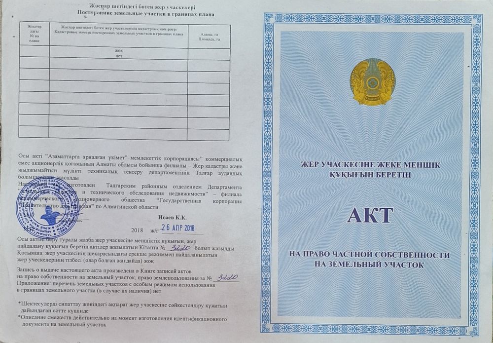 Срочно продам два участка. 6 и 7 соток.