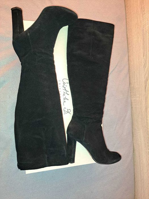 Дамски ботуши CRISTHELEN B-естествен велур