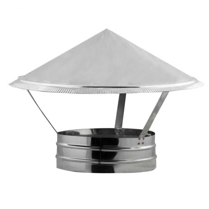 Cos de fum din inox izolat, cu teu 90 grade, D 180/250 mm