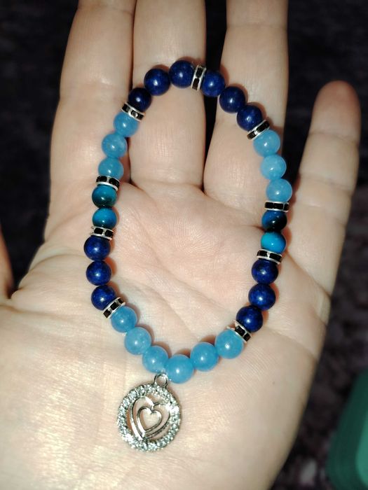 Гривна с Аквамарин, Лапиз лазули и тигрово око